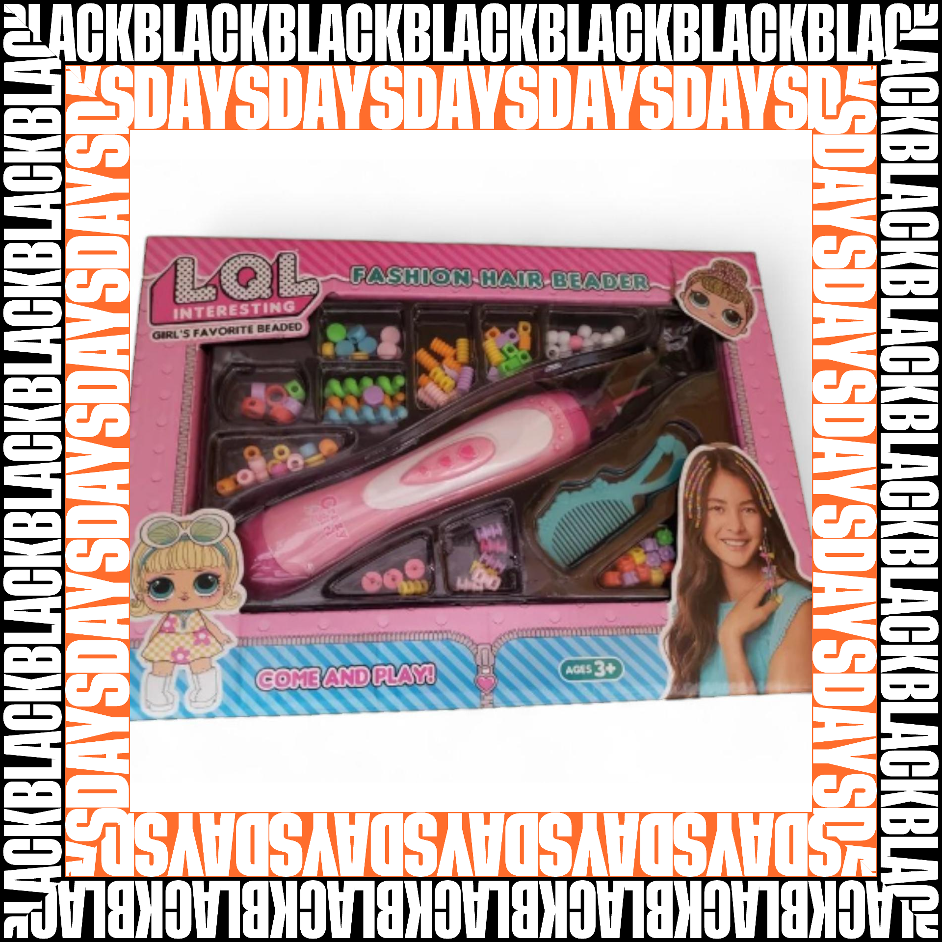 SET DE TRENZAS Y PULSERAS LOL Black Days